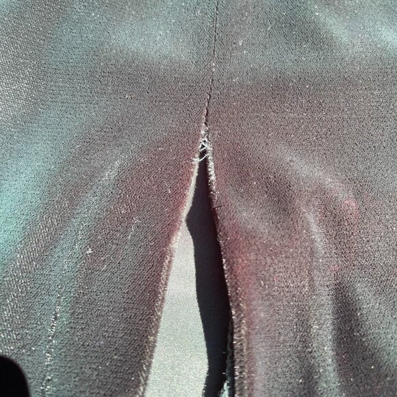 Vintage 90's Dark Green Velvet Prom Dress Evening Gown - Picture 5 of 6